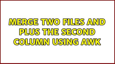 txt ID Value1 1 40 2 30 3 70 file2. . Awk merge two files by column